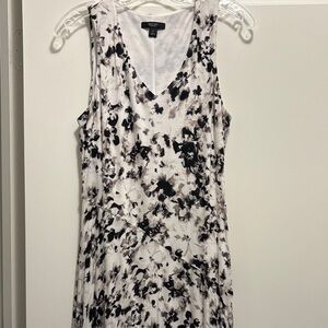 Simply Vera Vera Wang Monochrome Floral Asymmetrical Dress